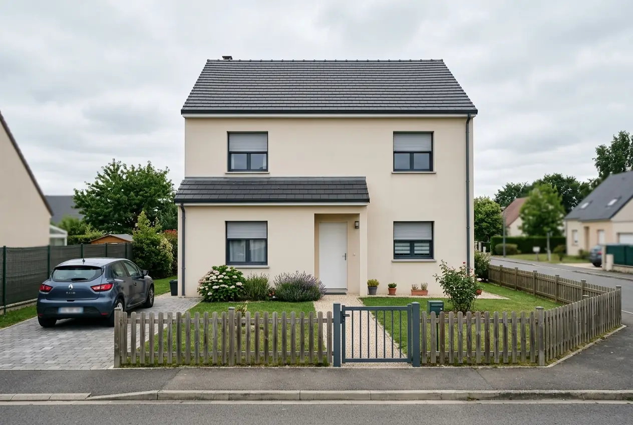 Maison individuelle récente avec un jardin